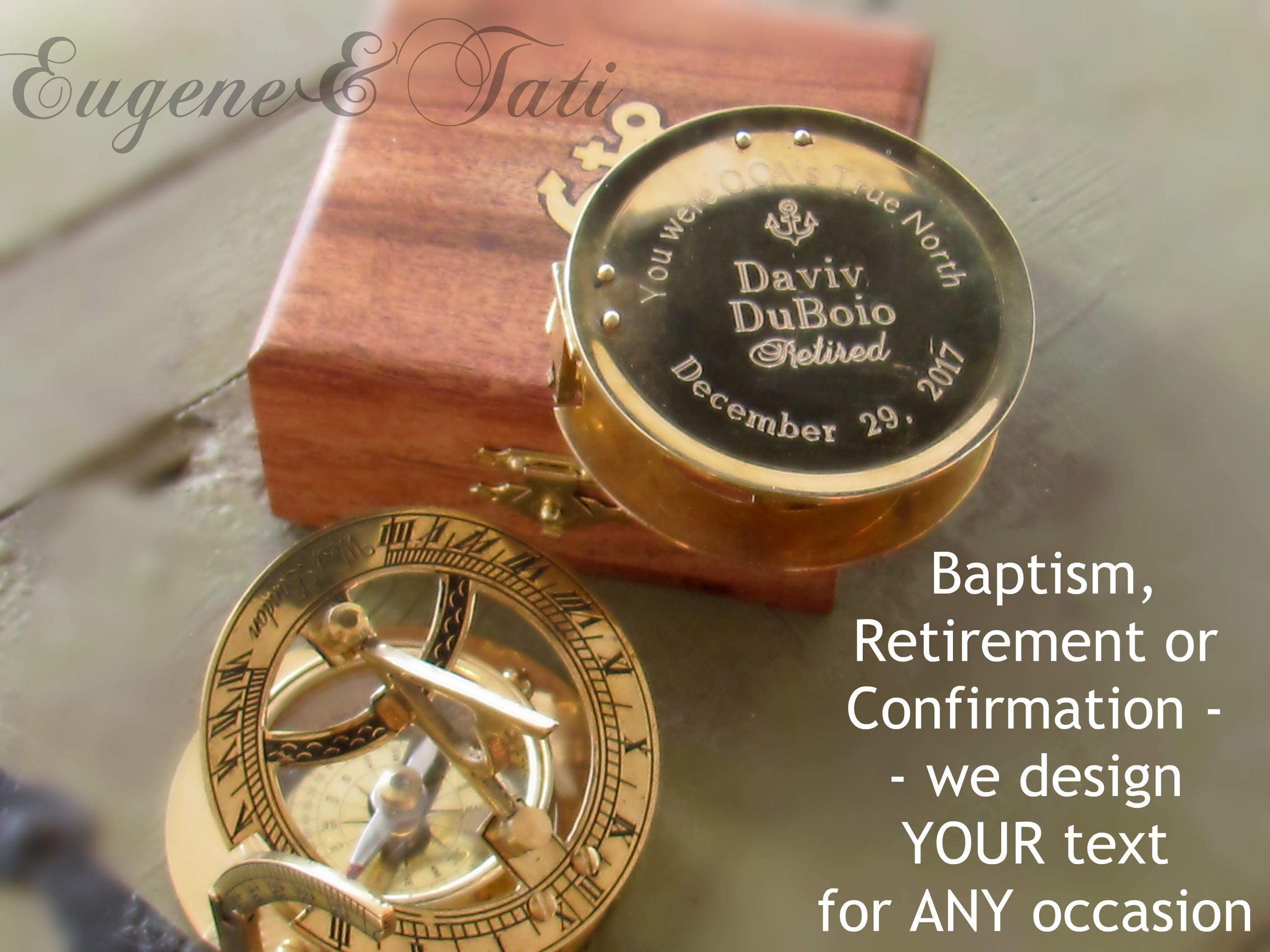 Engraved Compass Retirement Gift Retirement Compass Etsy