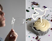3D Printed Cupcake Sticks Bubble Wands Dove