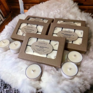 Coconut Wax Tealights| Premium Quality| Long Burning| Handmade| Unscented AND Scented Available | Best Host and Hostess Gifts| Unique Gift