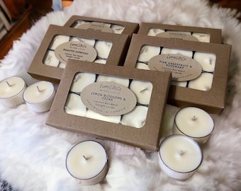Handmade 100% Coconut- Soy Wax Tealights | Scented or Unscented