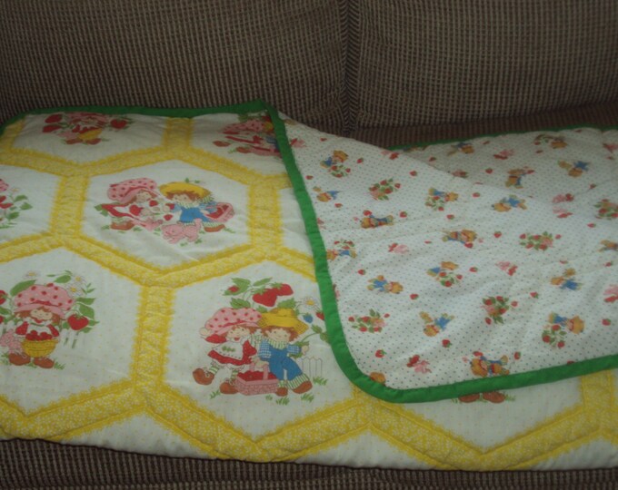 Vintage Strawberry Shortcake Quilt Blanket Etsy