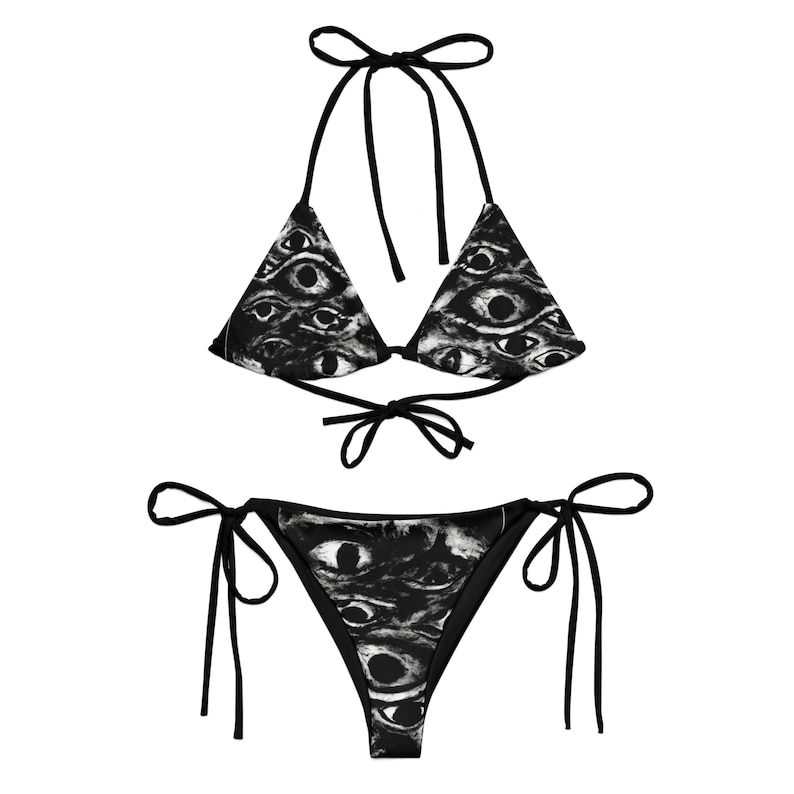Gothic Eyeball String Bikini – Macabre Horror Swimwear Summer ...