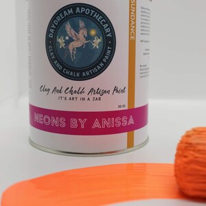 Sundance Neon Orange Paint, Furniture Paint, Crafting Paint, Daydream Apothecary, Chalk Paint image 3