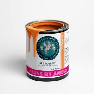 Sundance Neon Orange Paint, Furniture Paint, Crafting Paint, Daydream Apothecary, Chalk Paint image 4
