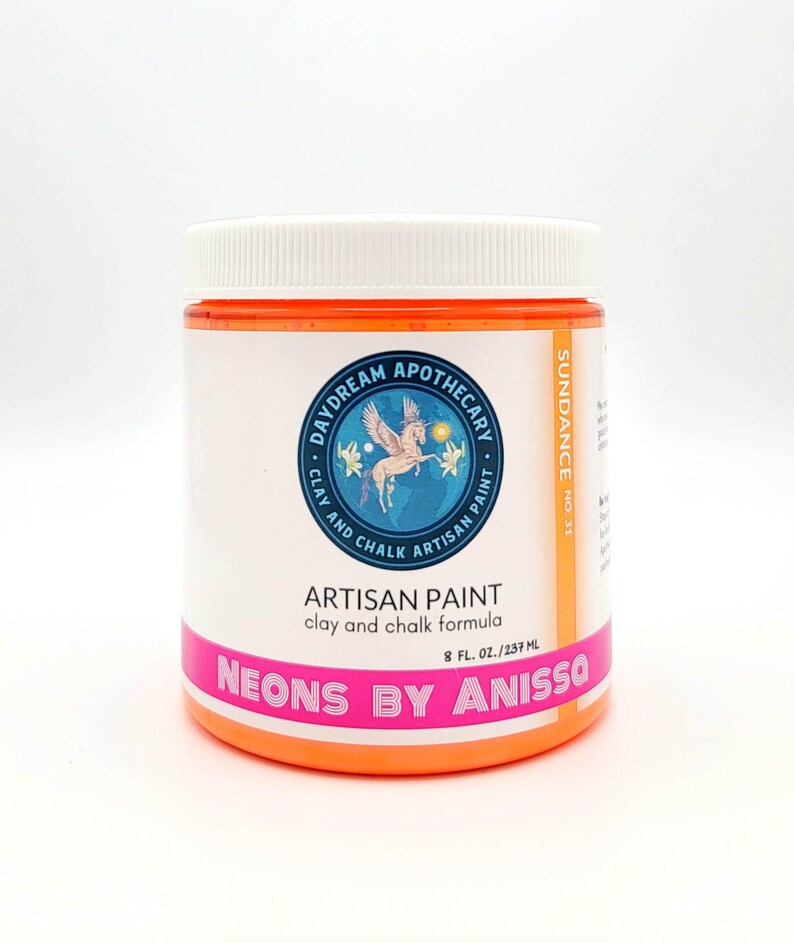 Sundance Neon Orange Paint, Furniture Paint, Crafting Paint, Daydream Apothecary, Chalk Paint image 11