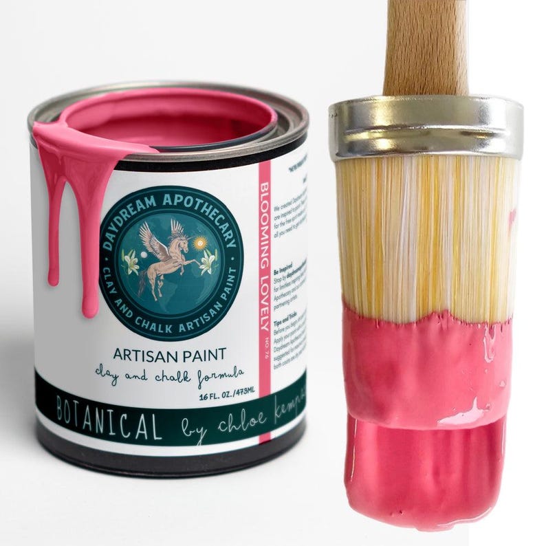 Blooming Lovely, BOTANICAL COLLECTION, Bright Pink Chalk Paint, Artist Paint image 1