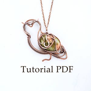 Tutorial jewelry DIY project - Owl pendant - Copper soldering - Wire wrapped necklace tutorial - PDF file