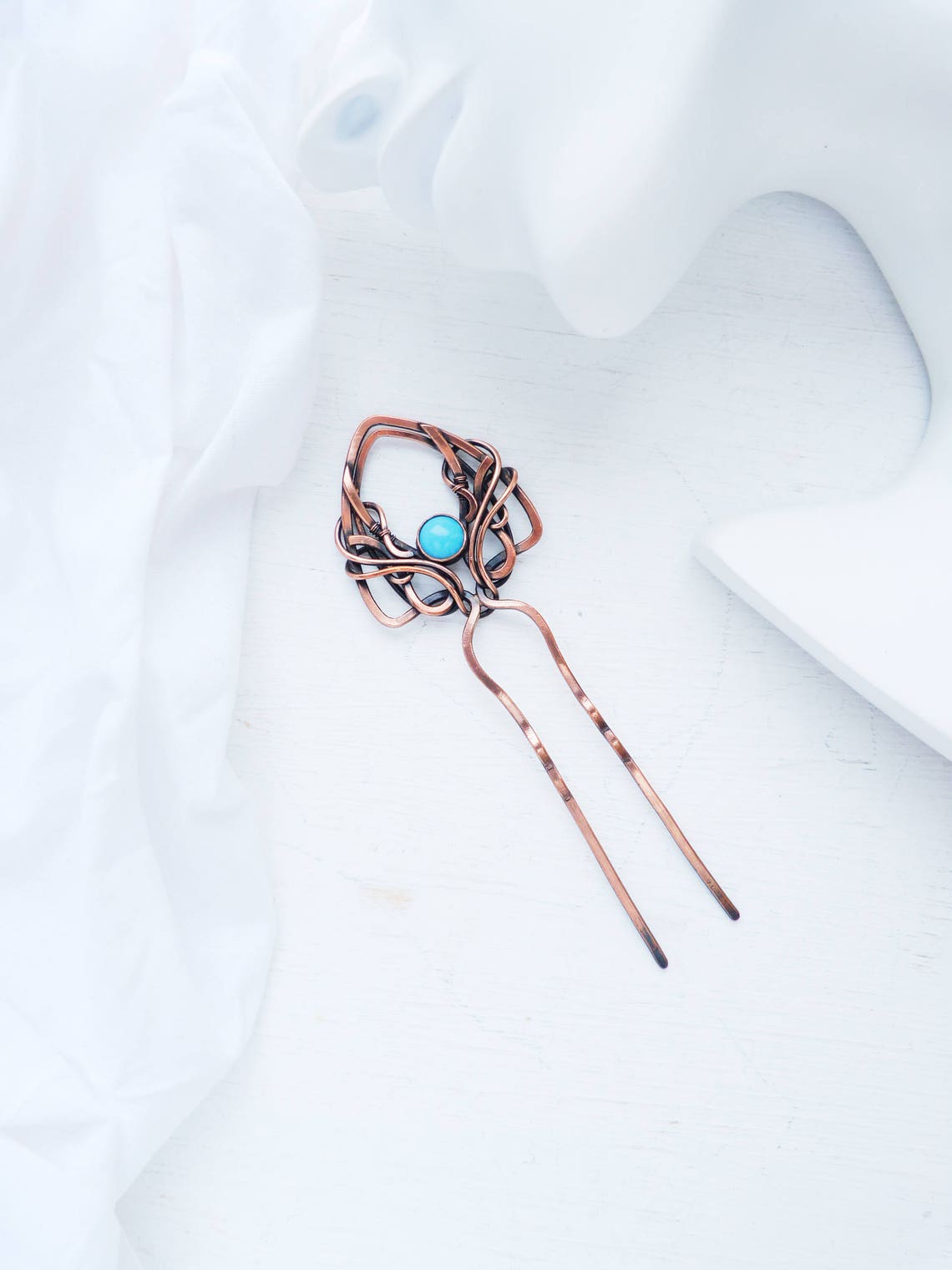 Hair copper pin Wire wrapped hair accessories Something Etsy
