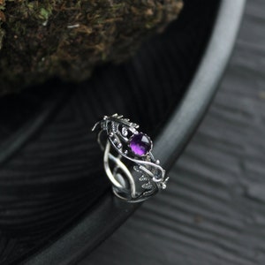 Fern Leaf Ring Elven Engagement Ring Botanical Floral Ring Silver Wire ...