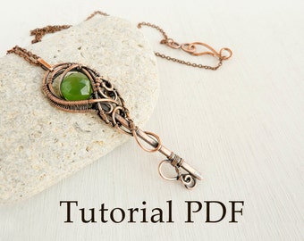 Tutorial jewelry DIY project - Tutorial wire wrapped pendant - Key pendant - Copper soldering