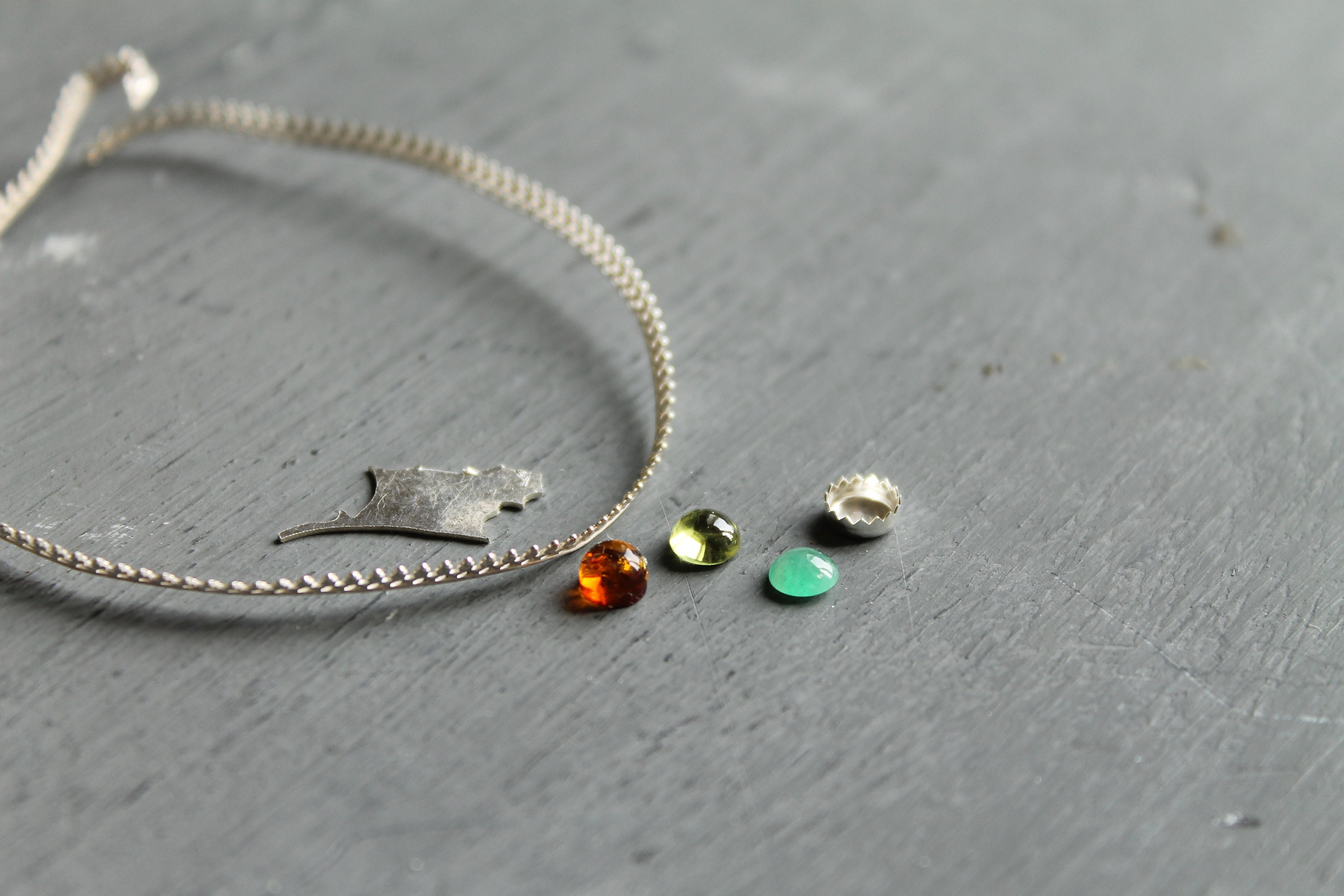 Personalized Mushrooms Birthstone Necklace
