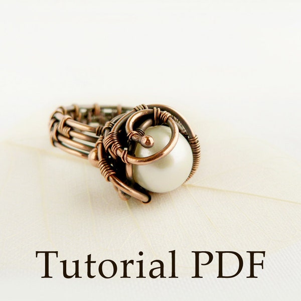 Wire wrapped tutorial Jewelry Tutorial Copper ring without soldering Wire weave tutorial DIY project Wire wrapped ring Step by step guide