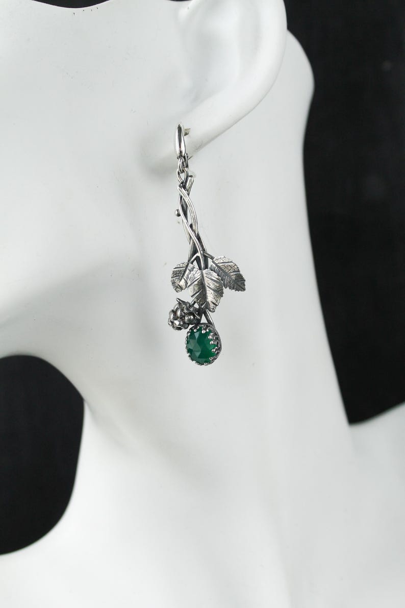 Silver Raspberry Raspberry Earrings Silver Botanical Jewelry Silversmithing Wedding ...