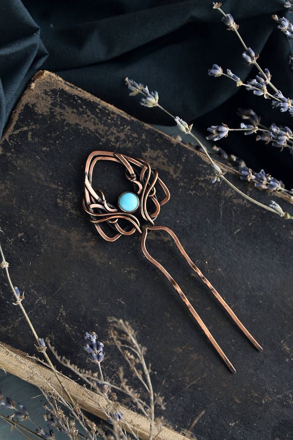 Hair Copper Pin Wire Wrapped Hair Accessories Something Etsy