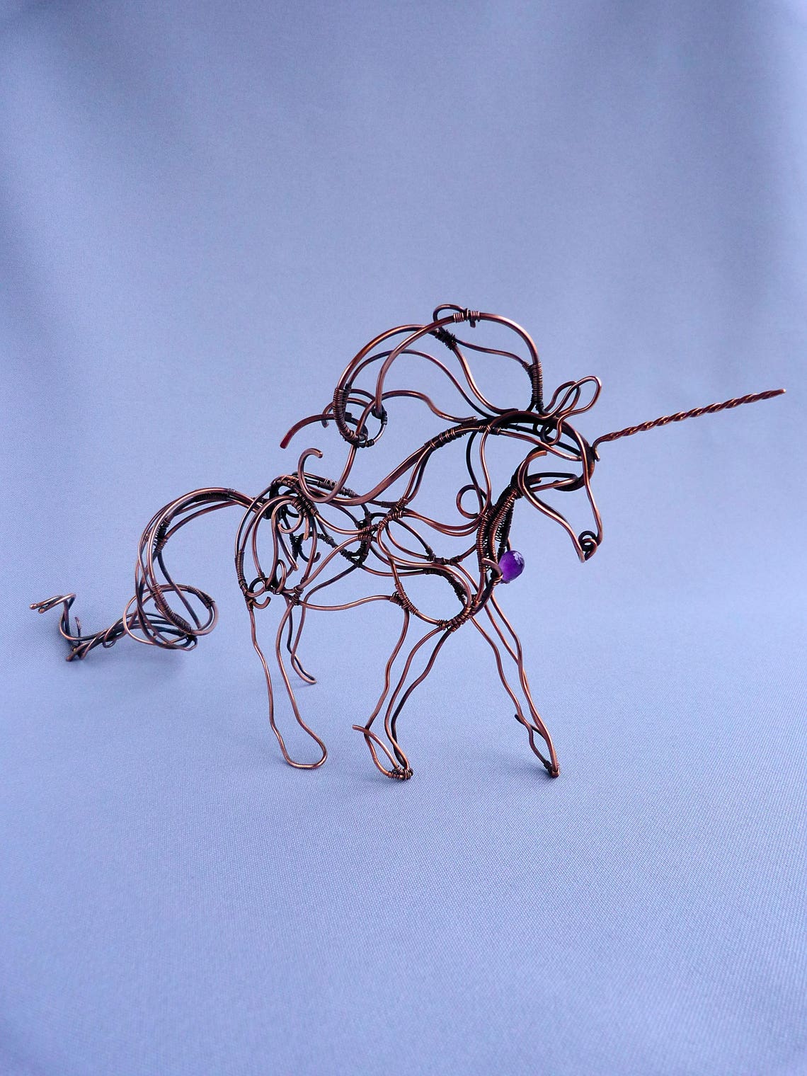 Metal sculpture Unicorn Wire art sculpture Table ornament Etsy