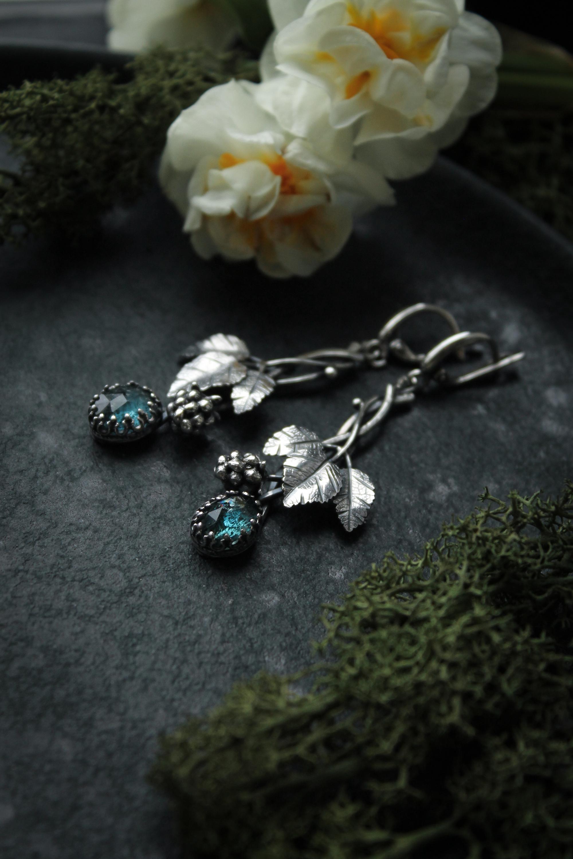 Silver Raspberry Raspberry Earrings Silver Botanical Jewelry Silversmithing Wedding ...