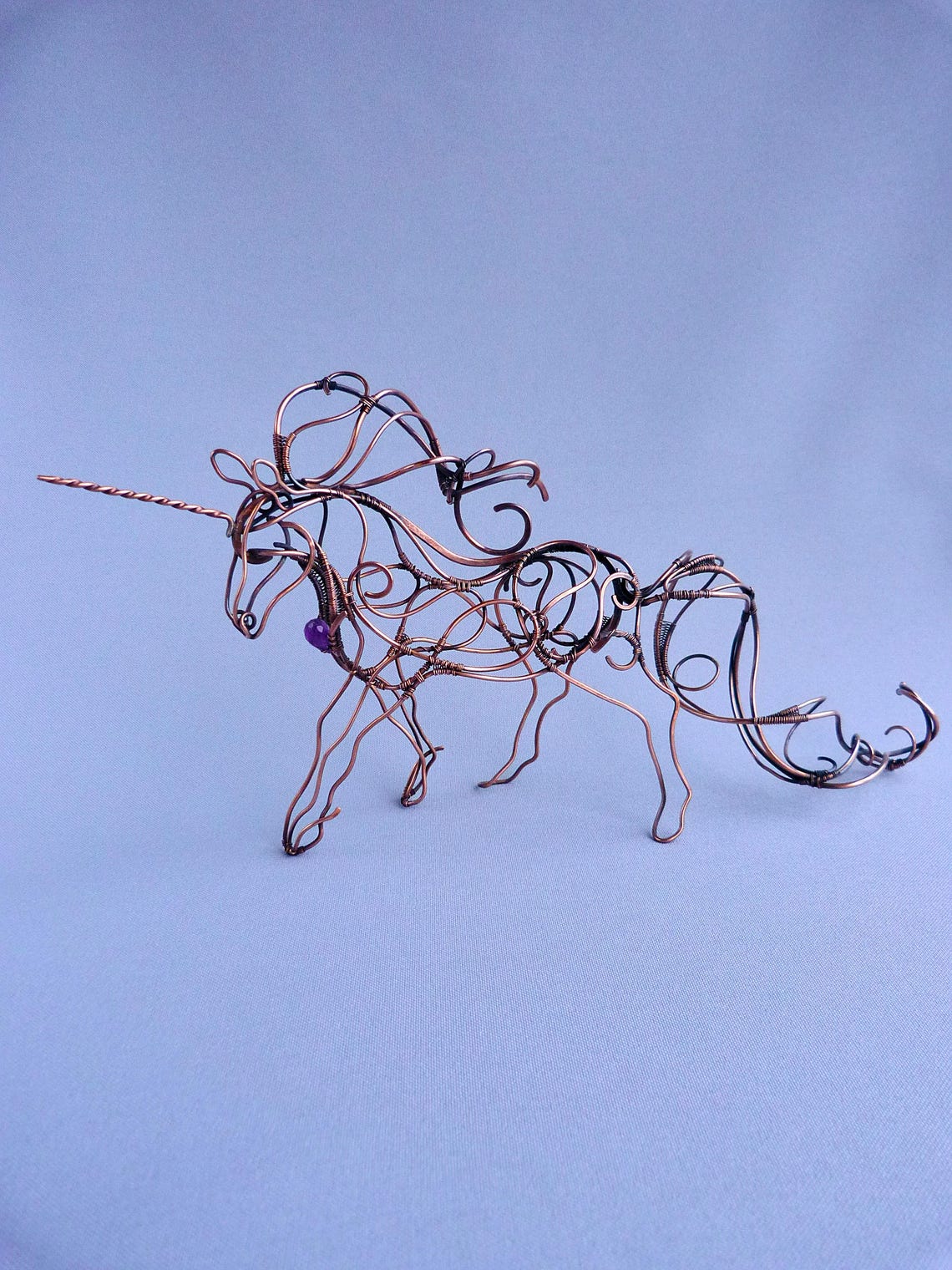 Metal sculpture Unicorn Wire art sculpture Table ornament | Etsy