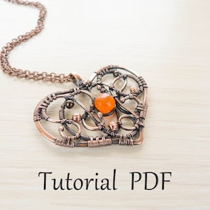 Jewelry tutorial DIY project - PDF Tutorial - wire wrapped necklace - copper soldering