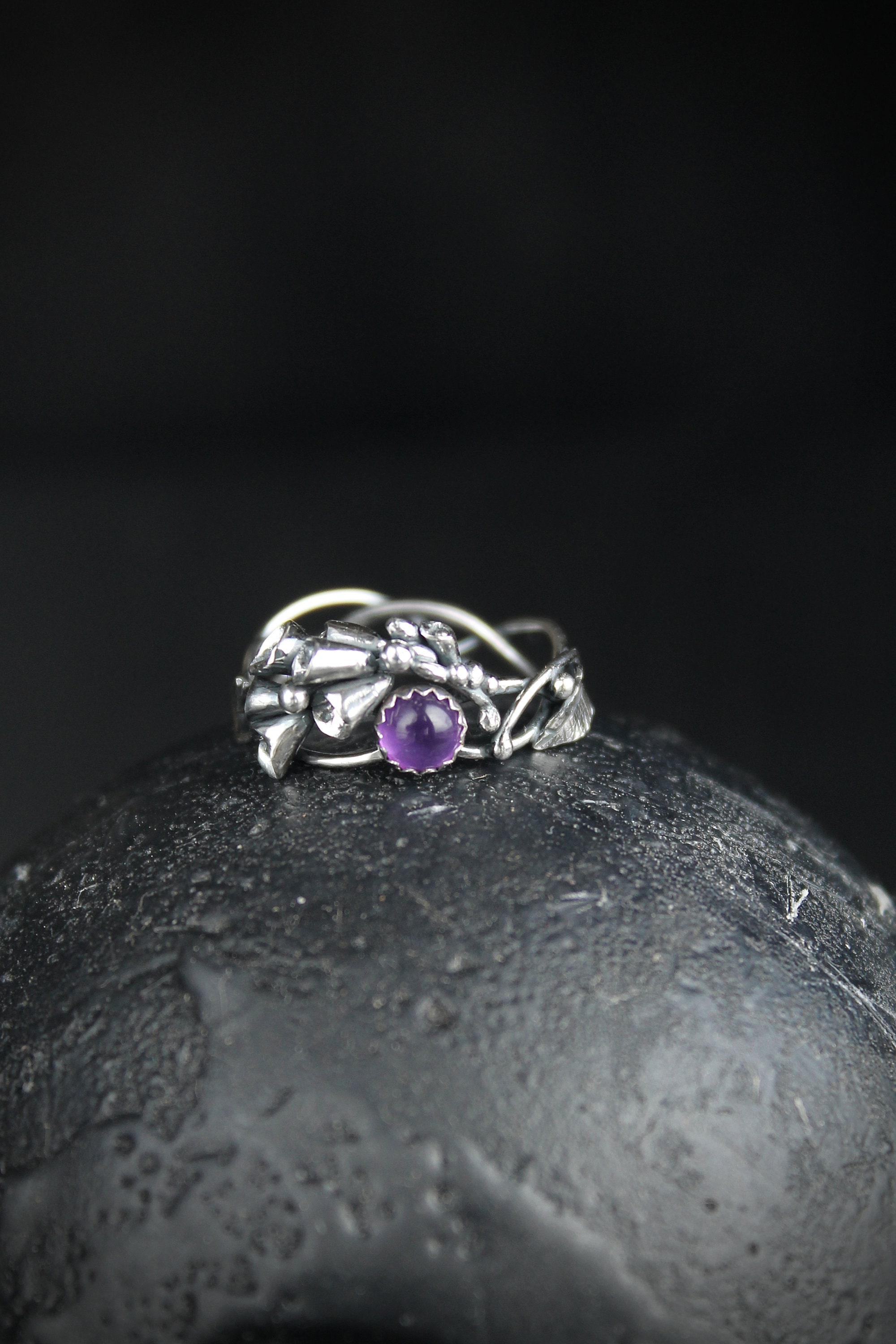 Foxglove ring Elven engagement ring Botanical floral ring | Etsy