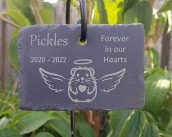 Pet Hamster Memorial Garden Sign with Hanging Stake - Honor Your Beloved Hamster