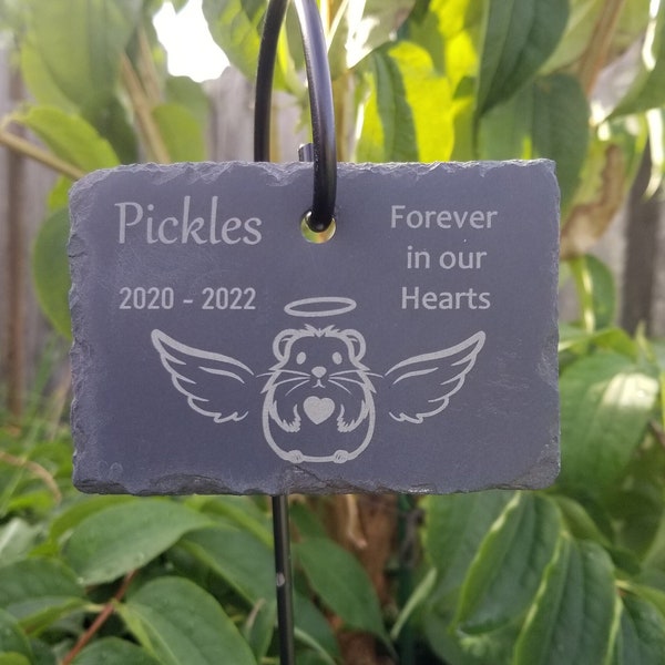 Pet Hamster Memorial Garden Sign with Hanging Stake - Honor Your Beloved Hamster