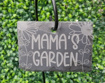 Personalized Garden Sign with Hanging Stake, Gift for Mom, Mother's Day Gift, Gift for Gardener, Grandmother Birthday, Mother's Birthday