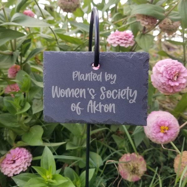 Custom Garden Sign Plaque with Hanging Stake, Personalized Garden Sign, Gift for Gardener, Plant Marker, Gift for Community Garden