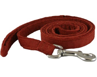 Soft Hemp Corduroy Dog Leash, Washable dog leash,  Great gift for dog owners, 6' leash, Available in 1/2", 3/4" and 1" Widths, Organic