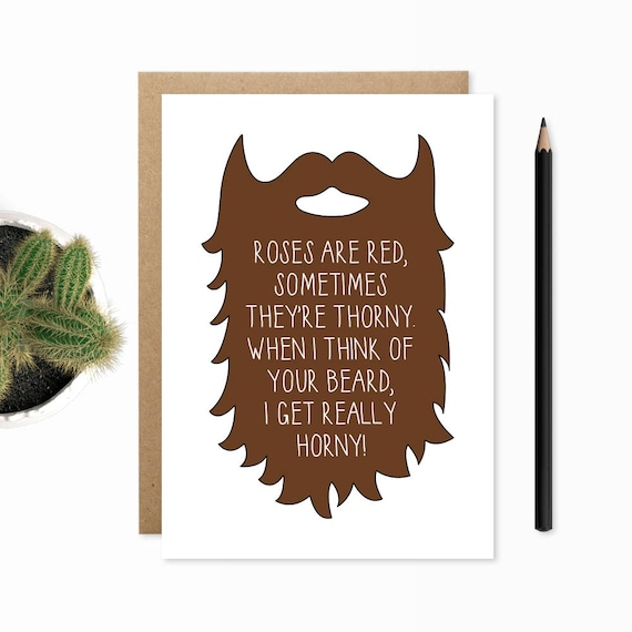 beard card funny anniversary