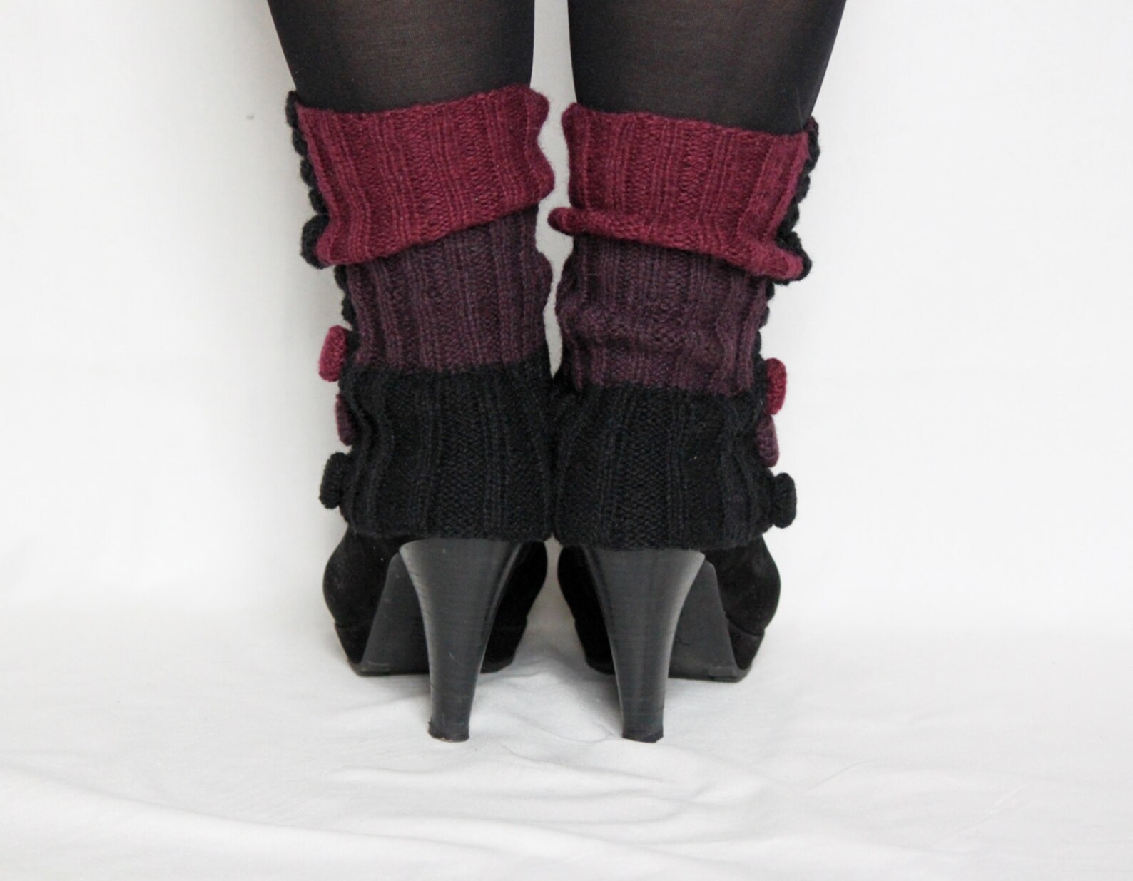 Handknitted Leg Warmers/ Made From Natural Wool/ Black Etsy