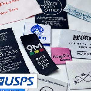 Personalized woven sewing labels, Custom clothing Labels & Tag, Bespoke labels, Tailor labels, T-shirt labels,