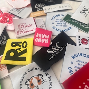 Custom Woven Clothing Labels, Damask HD Quality, Custom Patches,