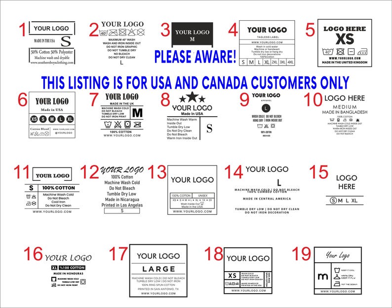 Custom Full Color Heat Transfer Neck Labels, Tagless Shirt Branding image 3
