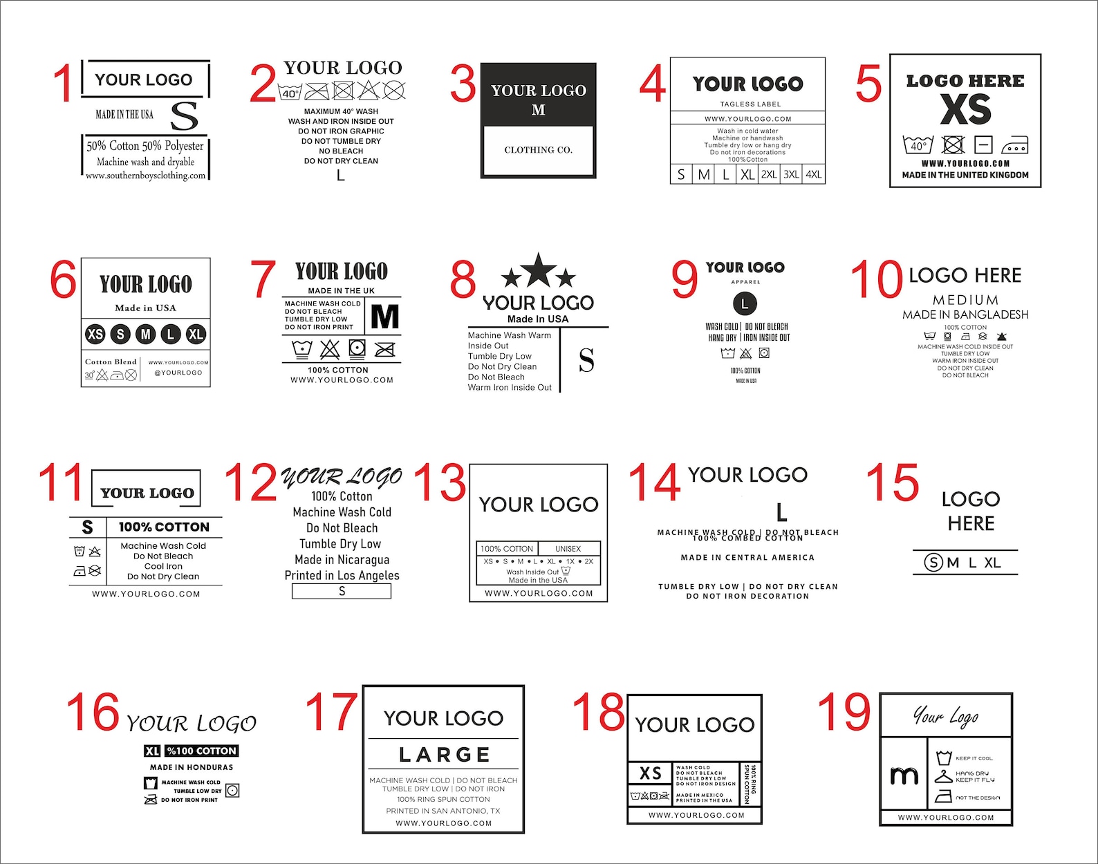 500 Pcs. Tagless Clothing Labelstagless Labels Iron on Etsy