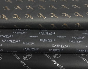 Custom Logo Print Black Tissue Paper (19x27")