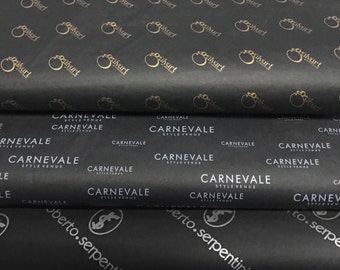 Custom Logo Print BLACK TISSUE PAPER 19x27", gift wrapping, wrapping paper, paper crafts, retail packaging, craft supply,Free Expedited Ship