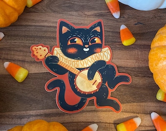 Gato negro (pegatina de vinilo)