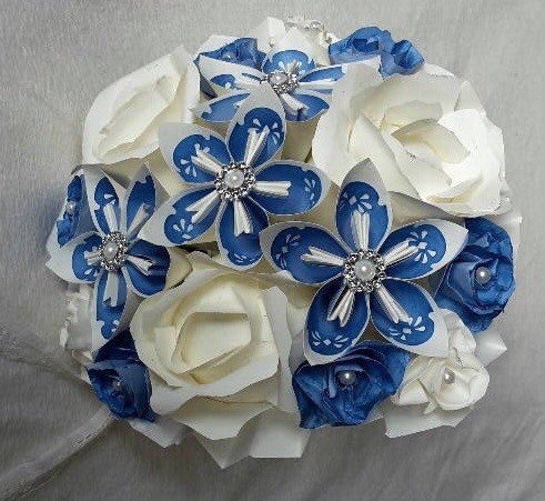 Paper Flower Wedding Bouquet Beautiful Handmade Paper Etsy UK