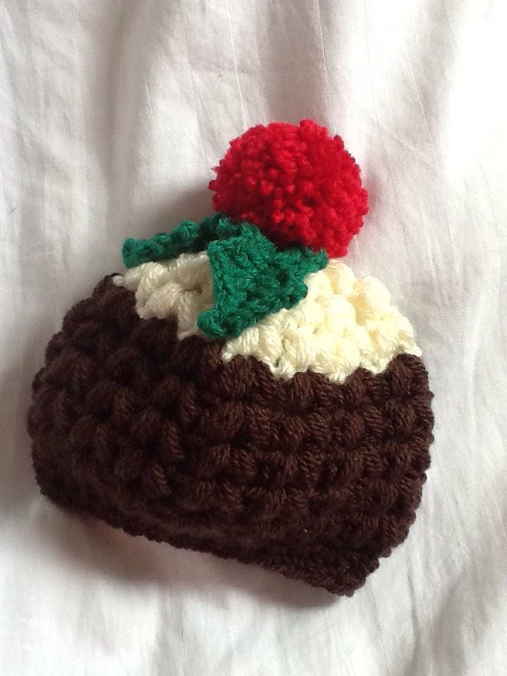 Novelty christmas pudding hat. Winter baby christmas hat Etsy