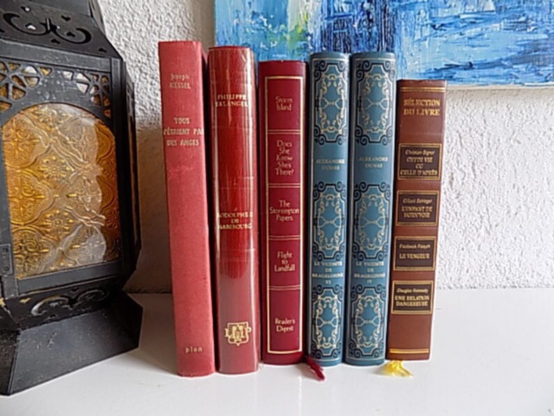 Decoration book French and English literature gift idea Etsy
