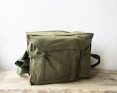 Vintage Military Bag,Green Cotton Canvas Messenger Bag,Army Canvas Bag,Crossbody bag,Cold war,USSR,iPad bag,Unisex bag,Shoulder bag