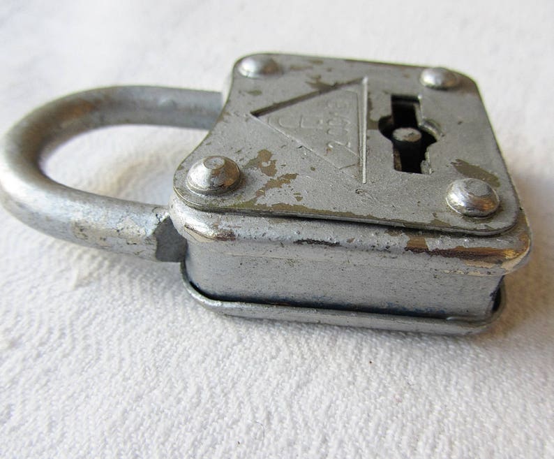 Vintage padlock with keys,Old rusty padlock,Cottage chick,Rustic home decor,Collectible padlock,Industrial,Antique locked,Silver padlock