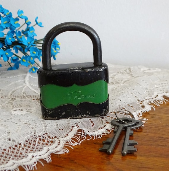 Vintage German Padlock With Keys Working Old Padlock Rustic Home