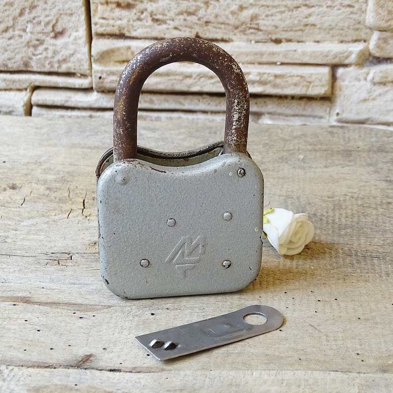 Rare Vintage Padlock With Unique Key Russian Padlock Old Etsy