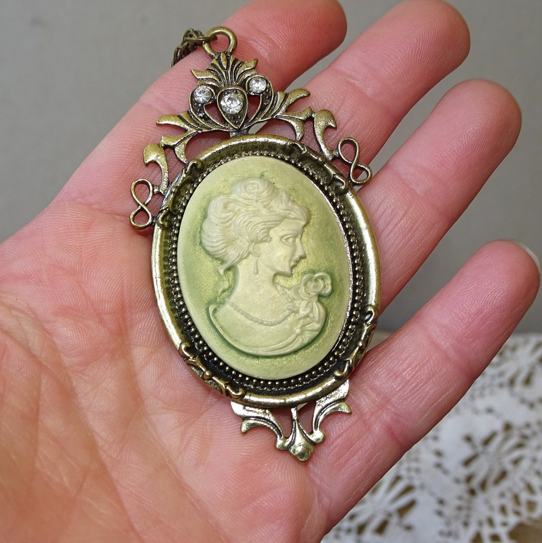Vintage Cameo Necklace, Cameo Jewelry, Necklace for Women, Cameo