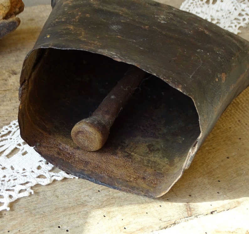 Very Large Antique Cow Bell Primitive Collectible Bell Etsy