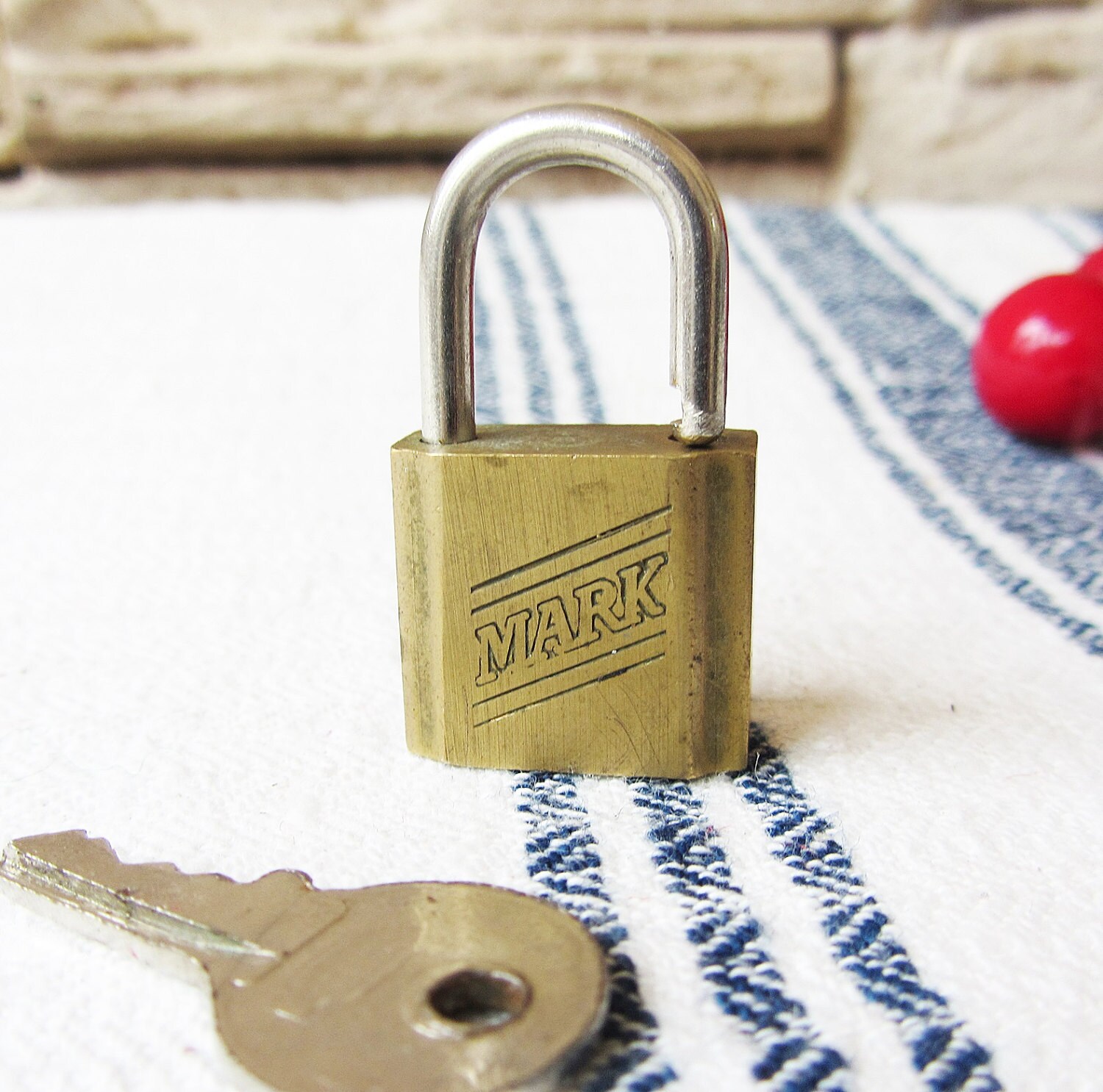 Vintage Vorhängeschloss Mini - Bronziert Für Tagebuch & Deko