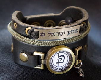 クラヴマガブレスレット - イスラエル国防軍（IDF）Shema Yisraelヘブライ語ユダヤ人への連絡