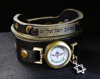 Sayeret Matkal ブレスレット、イスラエル国防軍 - TSAHAL 兵士軍ブレスレット、IDF 特殊部隊、סיירת מטכ"ל - shema yisrael ブレスレット