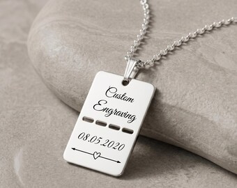 Custom IDF Dog Tag Necklace, Personalized Engraving Military Pendant